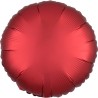 Satin Silk Dark Red round foil balloon 43 cm