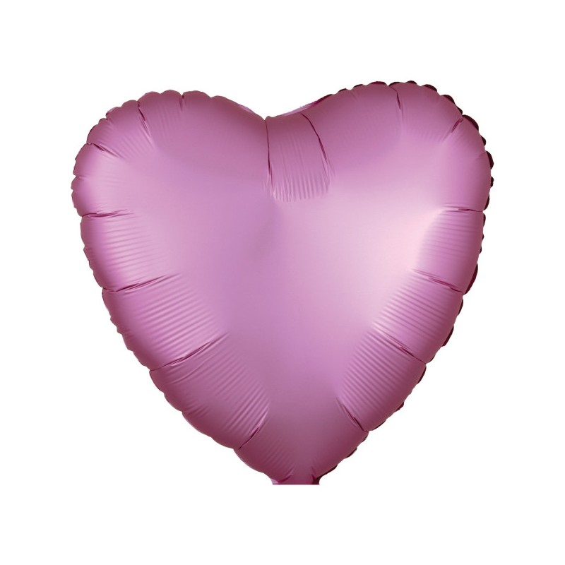 Satin Silk Flamingo heart-shaped foil balloon 43 cm