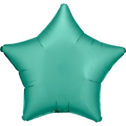 Ballon en aluminium satiné en soie et jade vert 48 cm