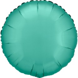 Ballon rond en aluminium satiné soie vert jade 43 cm