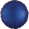 Satin Silk Navy Blue round foil balloon 43 cm