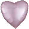 Satin Silk Pastel Pink heart foil balloon 43 cm