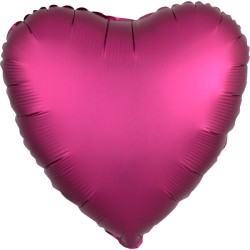 Satin Silk Pomegranate heart foil balloon 43 cm