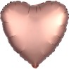 Satin Silk Rose Copper heart foil balloon 43 cm