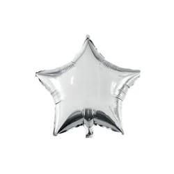 Star Silver Star, Silver foil balloon 46 cm