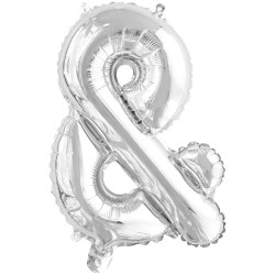 Number Silver, Silver & Letter Foil Balloon, 46 cm