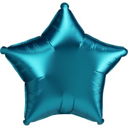 Satin Aqua star foil balloon 43 cm