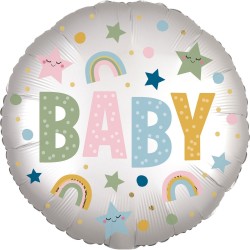 Ballon en aluminium satiné pour bébé 43 cm