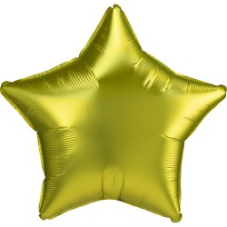 Satin Lemon star foil balloon 43 cm