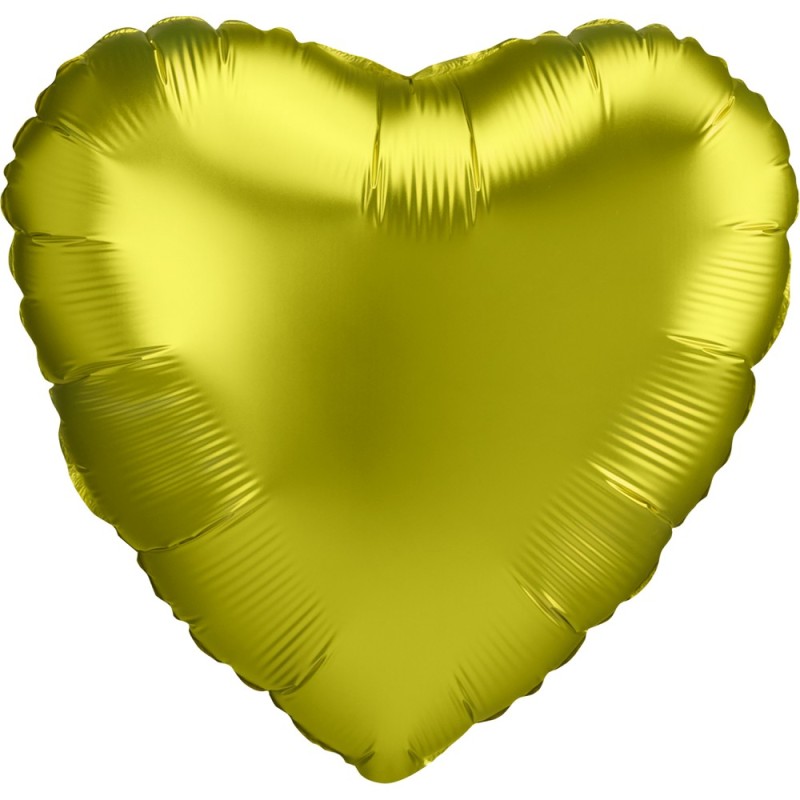 Satin Lemon heart foil balloon 43 cm