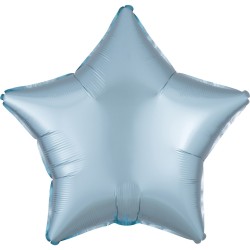 Satin Pastel Blue Star Foil Balloon 48 cm