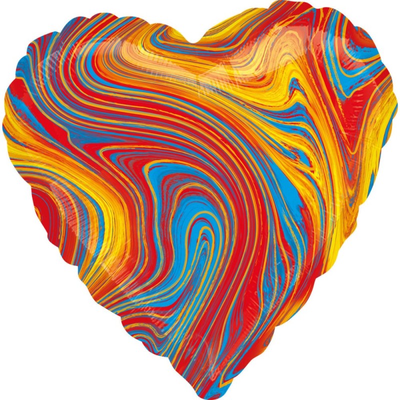 Heart Colorful foil balloon 43 cm