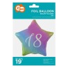 Happy Birthday Rainbow  Rainbow Happy Birthday 18-star foil balloon 44 cm