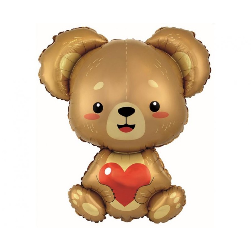 Teddy Bear Teddy with Heart s foil balloon 85 cm