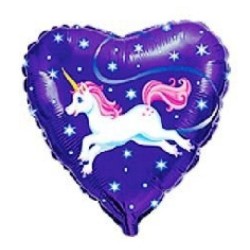 Ballon aluminium volant Licorne 46 cm (WP)