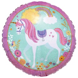 Ballon Magique Licorne en Aluminium 43 cm