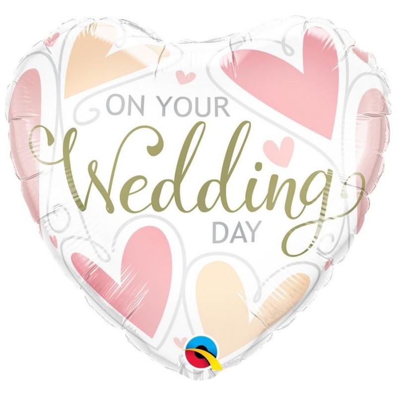 Wedding Wedding Day Hearts, foil balloon 46 cm