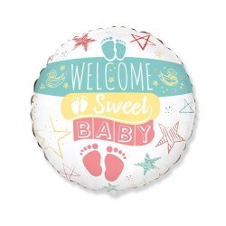 Ballon aluminium Baby Welcome Sweet 46 cm (WP)