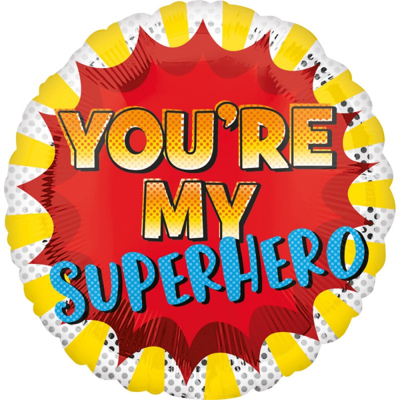 Superman You're My Superhero, You Are My Hero Foil Balloon 43 cm