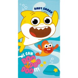 Serviette de bain Baby Shark Doo It, serviette de plage 70x140cm (séchage rapide)