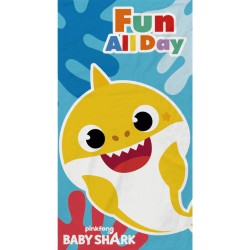 Serviette de bain Baby Shark Fun Day, serviette de plage 70x140cm (séchage rapide)