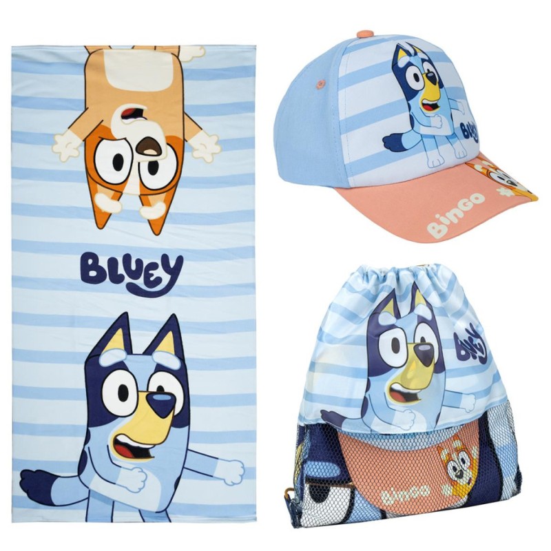 Ensemble serviette, sac de sport et casquette de baseball Bluey