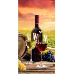 Wine Sunset bath towel, beach towel 70x140cm