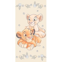 Disney The Lion King Simba & Nala Bath Towel, Beach Towel Yellow 70*140cm