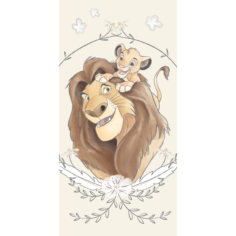 Serviette de bain Simba Le Roi Lion de Disney, serviette de plage 70x140cm