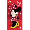 Serviette de bain Disney Minnie Pretty in Red, serviette de plage 70x140cm