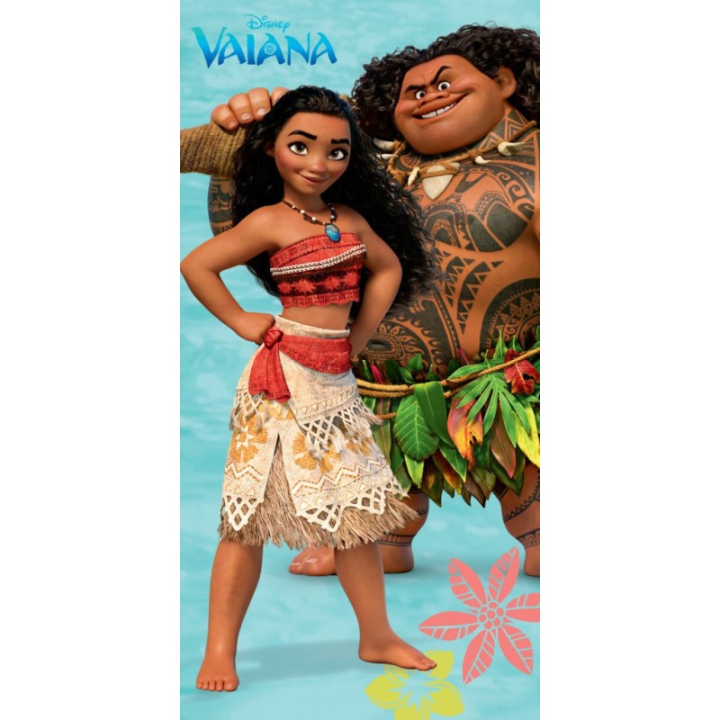 Serviette de bain Disney Vaiana, serviette de plage 70x140cm