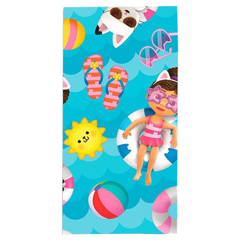 Serviette de bain d'été Gabby's Dollhouse, serviette de plage 70x140cm