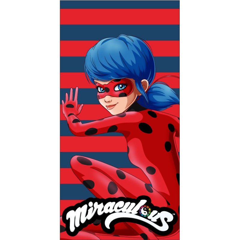 Miraculous Ladybug bath towel, beach towel 70x140cm (Fast Dry)