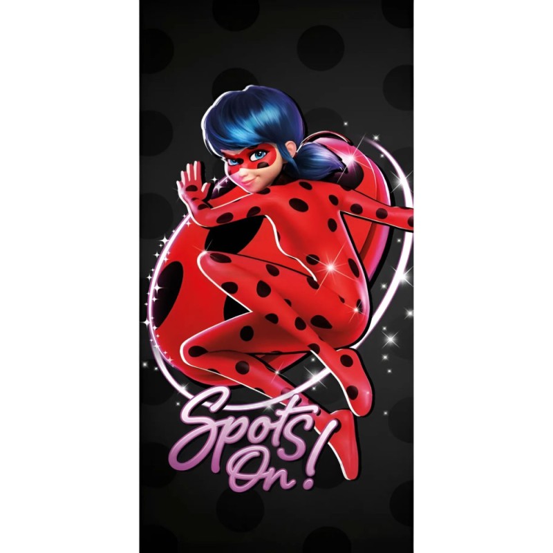 Miraculous Ladybug Spots On bath sheet, beach towel 70x140cm