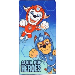 Serviette de plage Paw Patrol Aqua 60x120 cm (séchage rapide)