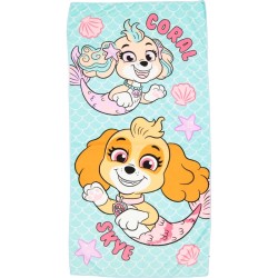 Serviette de plage sirène Paw Patrol 60x120 cm (séchage rapide)