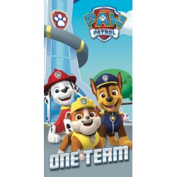 Serviette de bain Paw Patrol One Team, serviette de plage 70x140cm