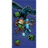 Minecraft Blue bath towel, beach towel 70x140cm (Fast Dry)