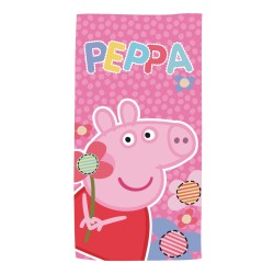 Serviette de bain Peppa Pig Flower, serviette de plage 70x140cm (séchage rapide)