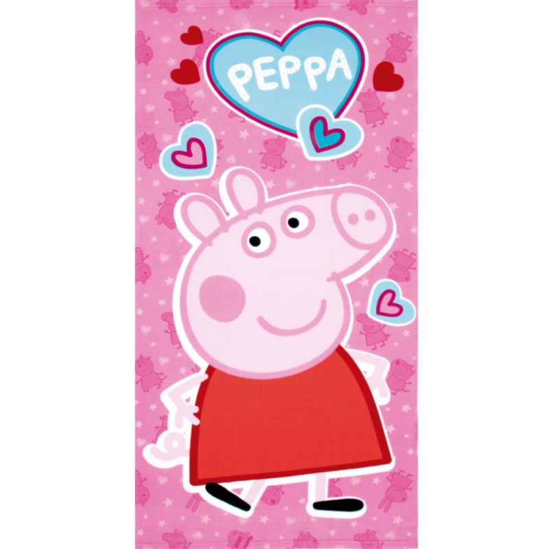 Peppa Pig Love bath towel, beach towel 70x140cm (Fast Dry)