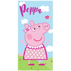 Serviette de bain Peppa Pig Meadow, serviette de plage 70x140cm (séchage rapide)