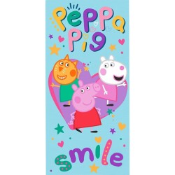 Serviette de bain Peppa Pig Smile, serviette de plage 70x140cm