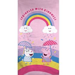 Serviette de bain saupoudrée Peppa Pig, serviette de plage 70x140cm