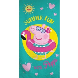 Serviette de bain d'été Peppa Pig, serviette de plage 70x140cm (séchage rapide)