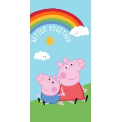 Serviette de bain Peppa Pig Together, serviette de plage 70x140cm