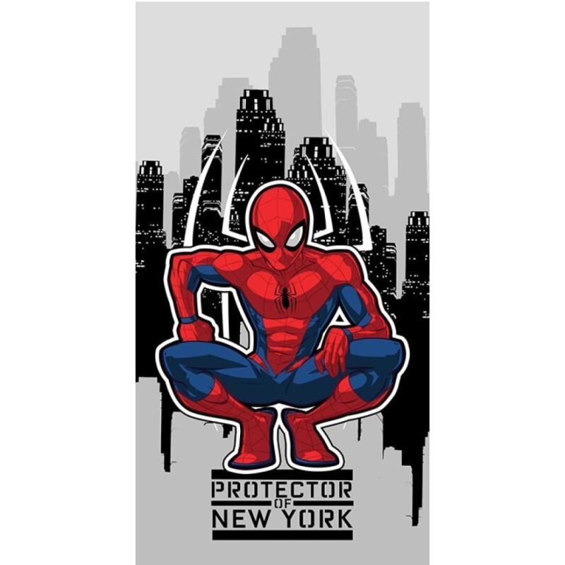 Serviette de bain Spiderman New York, serviette de plage 70x140cm (séchage rapide)