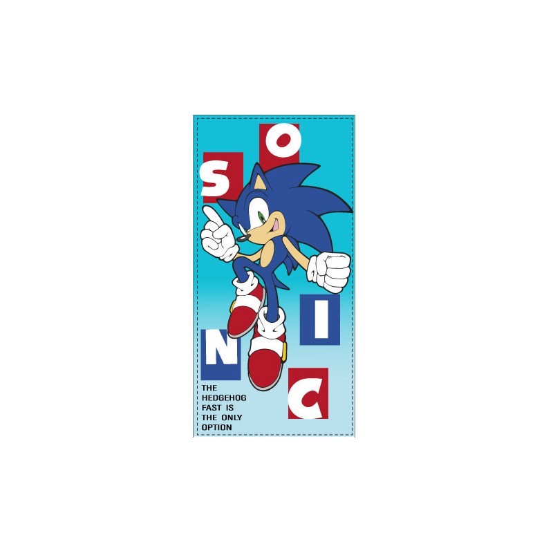 Serviette de bain Sonic the Hedgehog Fast Sonic the Hedgehog, serviette de plage 70x140cm (sèche)