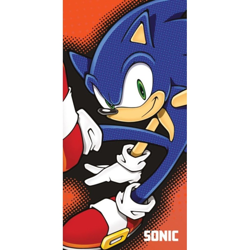 Serviette de bain Sonic the Hedgehog Fearless Sonic the Hedgehog, serviette de plage 70x140cm