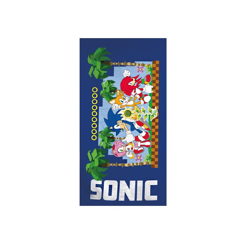 Serviette de bain Sonic the Hedgehog, serviette de plage 70x140cm (séchage rapide)