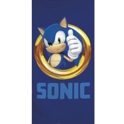 Serviette de plage Sonic the Hedgehog Thumbs Up, serviette de bain 70x140cm